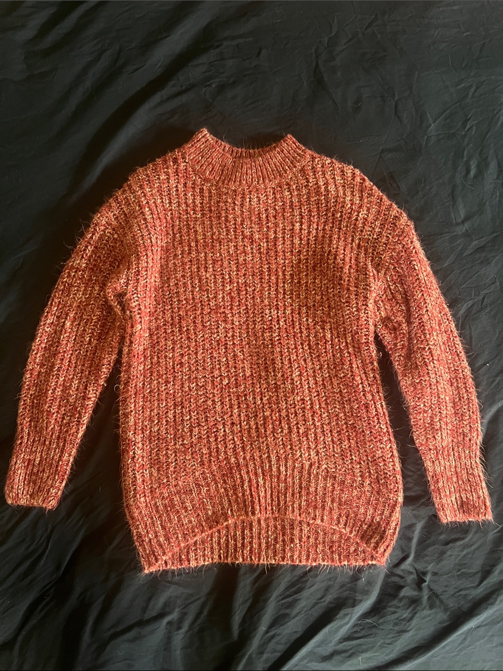 Primark Red Textured Turtleneck Sweater
